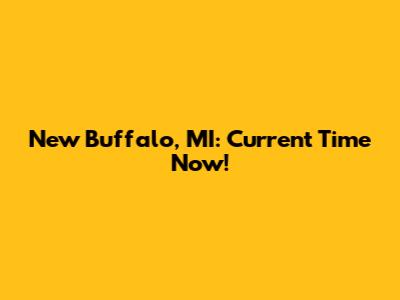 New Buffalo, MI: Current Time Now!