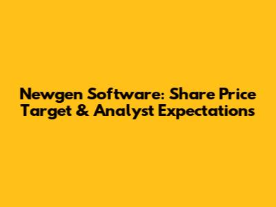 Newgen Software: Share Price Target & Analyst Expectations