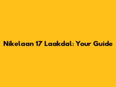 Nikelaan 17 Laakdal: Your Guide