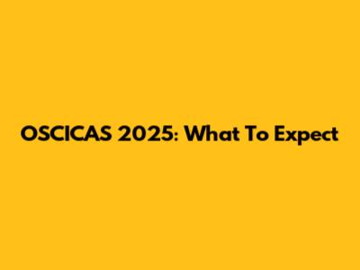 OSCICAS 2025: What To Expect