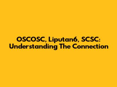 OSCOSC, Liputan6, SCSC: Understanding The Connection