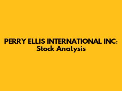 PERRY ELLIS INTERNATIONAL INC: Stock Analysis