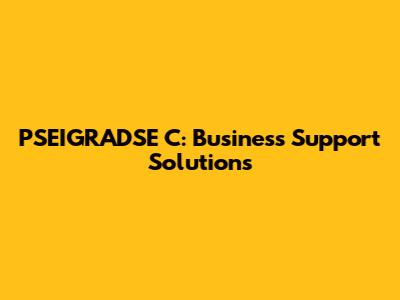 PSEIGRADSE C: Business Support Solutions