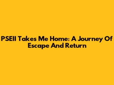 PSEII Takes Me Home: A Journey Of Escape And Return