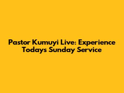 Pastor Kumuyi Live: Experience Today's Sunday Service