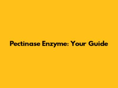 Pectinase Enzyme: Your Guide