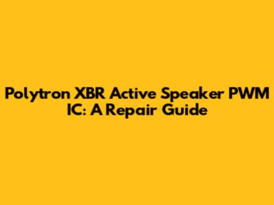 Polytron XBR Active Speaker PWM IC: A Repair Guide