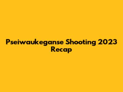 Pseiwaukeganse Shooting 2023 Recap