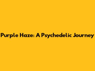 Purple Haze: A Psychedelic Journey
