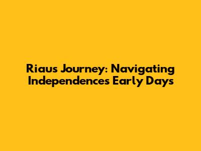 Riau's Journey: Navigating Independence's Early Days