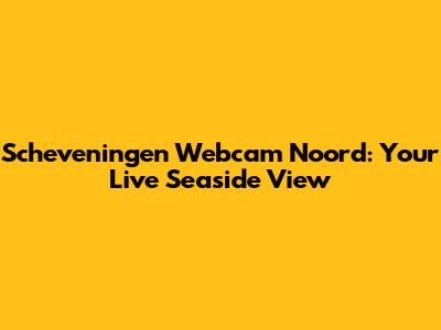 Scheveningen Webcam Noord: Your Live Seaside View