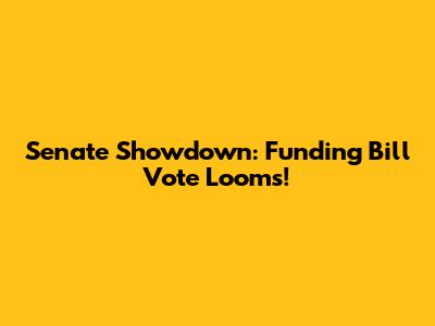 Senate Showdown: Funding Bill Vote Looms!
