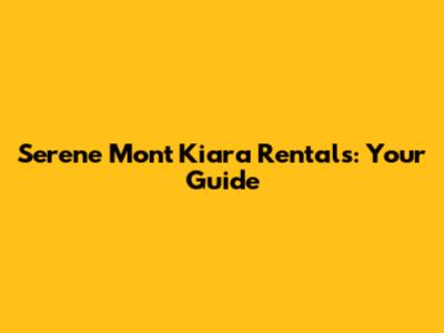 Serene Mont Kiara Rentals: Your Guide