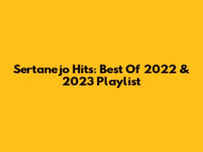 Sertanejo Hits: Best Of 2022 & 2023 Playlist