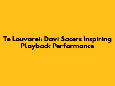 Te Louvarei: Davi Sacer's Inspiring Playback Performance