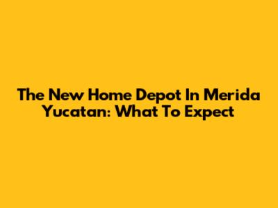 The New Home Depot In Merida Yucatan: What To Expect