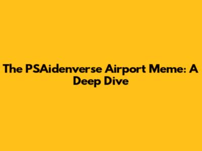 The PSAidenverse Airport Meme: A Deep Dive