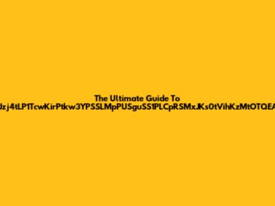 The Ultimate Guide To ZpgssspeJzj4tLP1TcwKirPtkw3YPSSLMpPUSguSS1PLCpRSMxJKs0tVihKzMtOTQEA0wNcgzs