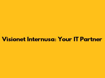 Visionet Internusa: Your IT Partner