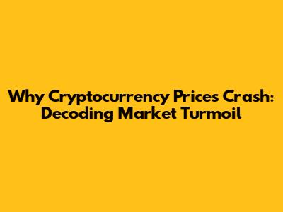 Why Cryptocurrency Prices Crash: Decoding Market Turmoil
