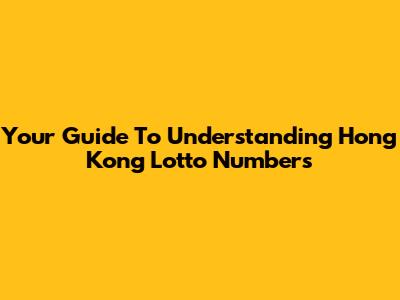 Your Guide To Understanding Hong Kong Lotto Numbers