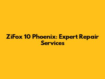 ZiFox 10 Phoenix: Expert Repair Services